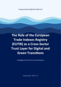 The Role of the European Trade Indexes Registry (EUTIR) as a Cross-Sector Trust Layer for Digital and Green Transitions