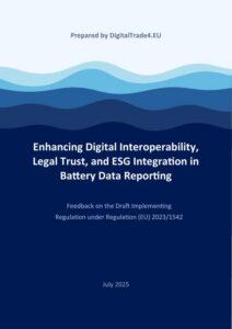 Enhancing Digital Interoperability, Legal Trust, and ESG Integration in Battery Data Reporting
